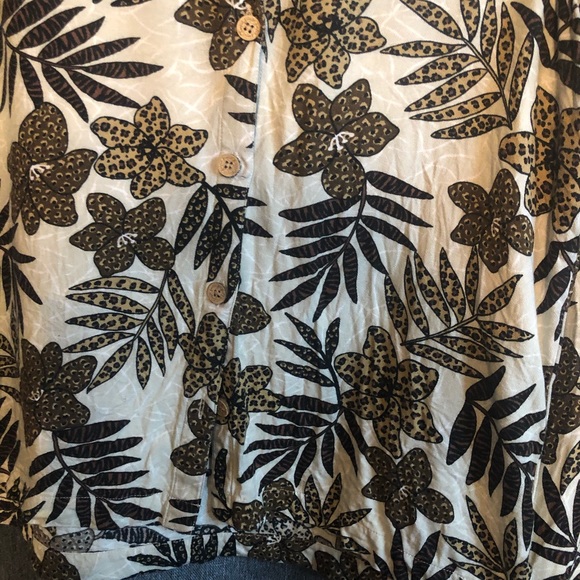 Women’s rayon Y2k bohemian beachy tropical vacation two piece lounge wear set - Picture 10 of 13